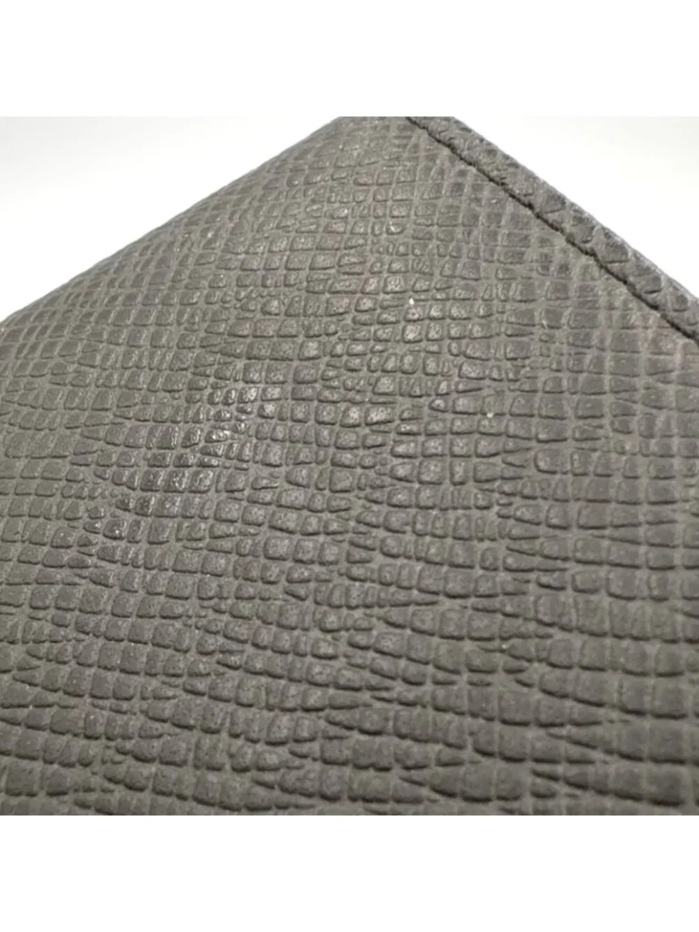 Louis Vuitton Portefeuille Credit Taiga Leather Dark Gray Bifold Billfold Wallet